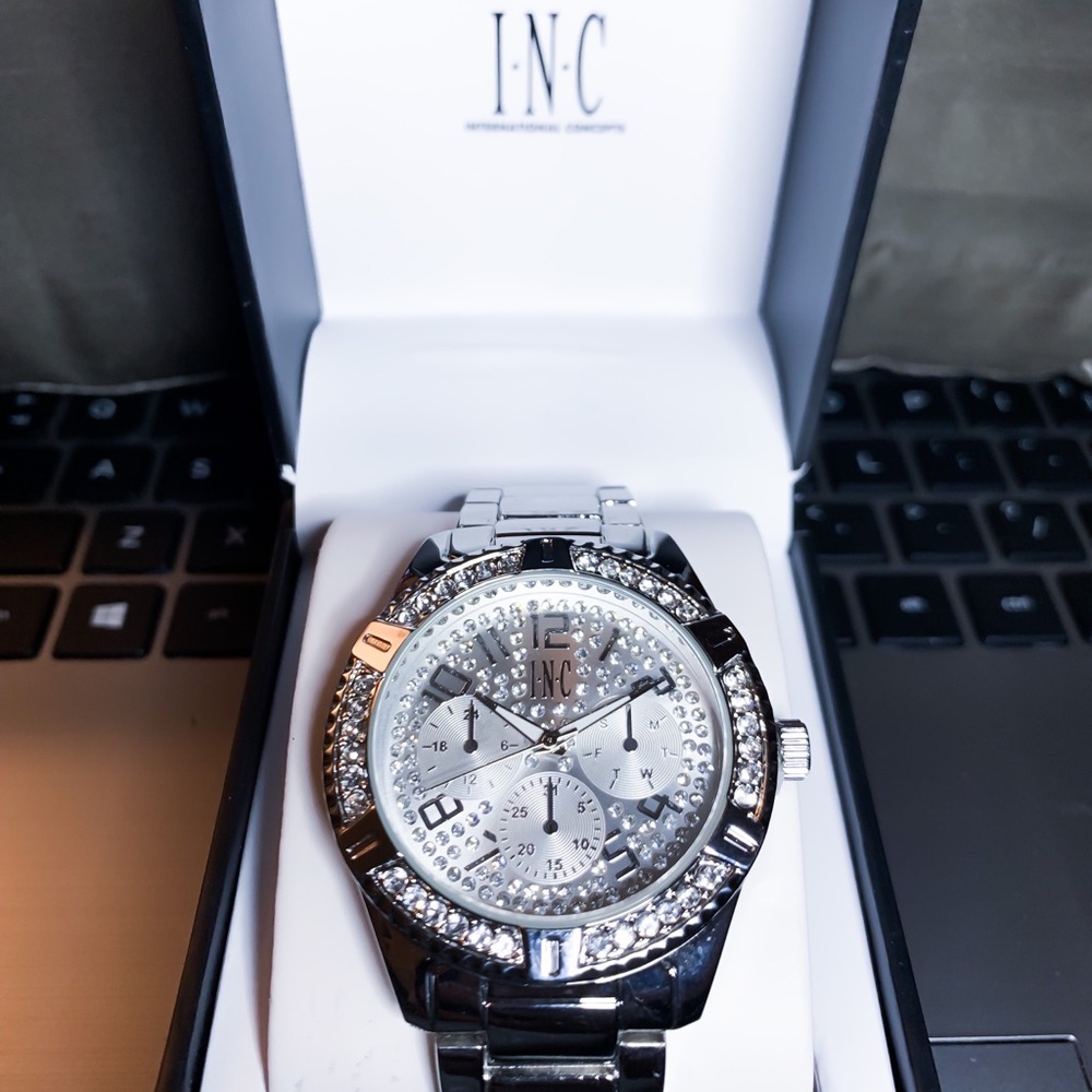 International concepts stainless steel watch